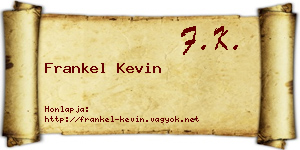 Frankel Kevin névjegykártya